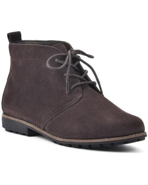 White Mountain Auburn Lace Up Booties - Brown
