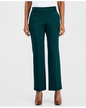 Kasper Petite Modern Compression Slim-leg Pants - Green