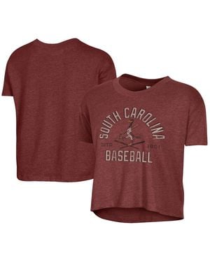 Alternative Apparel South Carolina Gamecocks Baseball Headliner Cropped T-shirt - Red