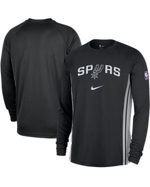 Nike San Antonio Spurs 2025/26 Authentic Pre-game Legend Dri-fit Long Sleeve Shooting Shirt - Black