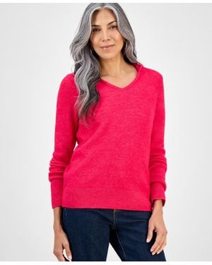 Style & Co. Luxsoft Split-neck Hoodie - Pink