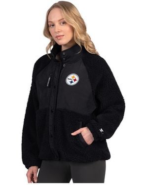 Starter Pittsburgh Steelers On The Ball Sherpa Jacket - Black