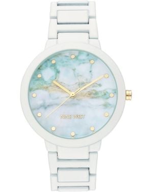 Nine West White Rubberized Bracelet Watch - Multicolor
