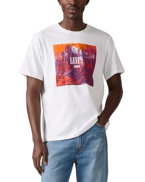 Levi's Relaxed Fit Short Sleeve Scenic Graphic Crewneck T-shirt - White