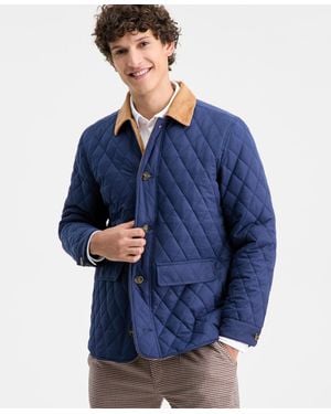 Club Room Quilted Barn Jacket - Blue