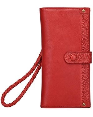 Old Trend Iris Bifold Wristlet - Red
