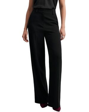 The Fold Adelaide Clever Crepe Wide Leg Pants - Black
