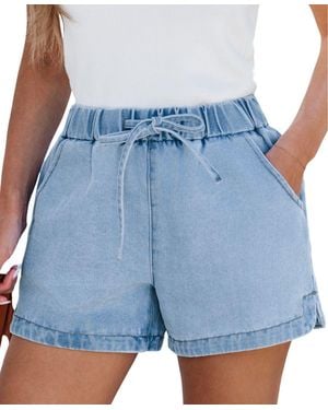 CUPSHE Chill Vibes Denim Shorts - Blue