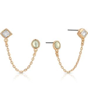 Ettika Double Piercing Tidal Earrings - Metallic
