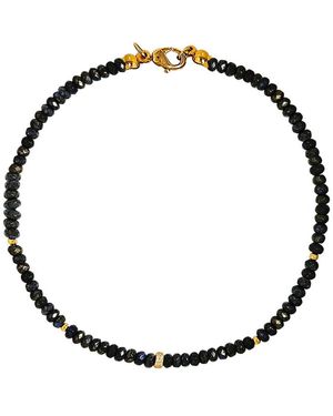Etoile Created Blue Sapphire Beads - Metallic