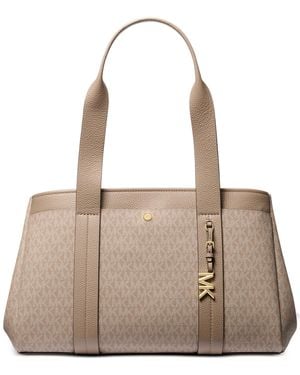 トートバッグ LARGE ROMEE TOTE BAG Romee Large Signature Logo and Leather Tote Bag | Michael