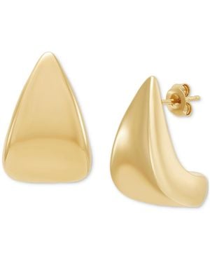 Macy's Polished Graduated Curved Bar Stud Earrings - Natural