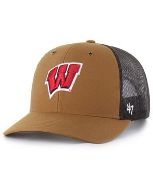 '47 Carhartt X '47 And Wisconsin Badgers Trucker Adjustable Hat - Brown