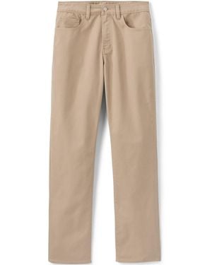Lands' End Travel Kit Comfort Waist Classic Straight Fit 5 Pocket Pant - Natural