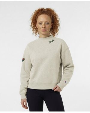 Champion Minnesota Wild Collar Script Triumph Fleece Crewneck Sweatshirt - Natural