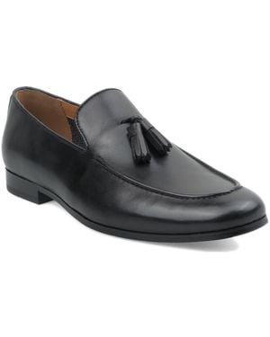 BarIII Benjiee Leather Slip-on Tassel Loafers - Blue