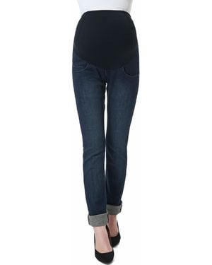 Kimi + Kai Kimi + Kai Maternity Frankie Stretch Straight Leg Denim Jeans - Blue