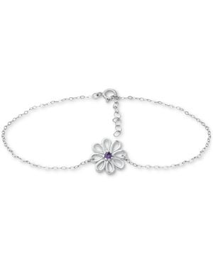 Giani Bernini Cubic Zirconia Ankle Bracelet - Purple
