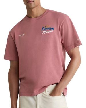 Reiss La Papaya Mclaren Racing Miami Papaya-print -fit T-shir - Pink
