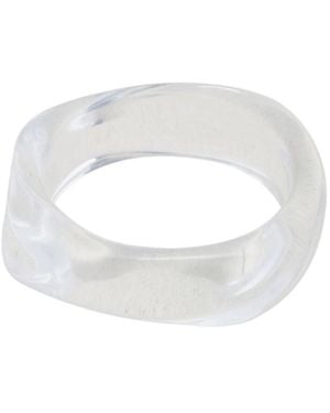 st. Moran Clear Lucite L'eau Bangle Bracelet - White