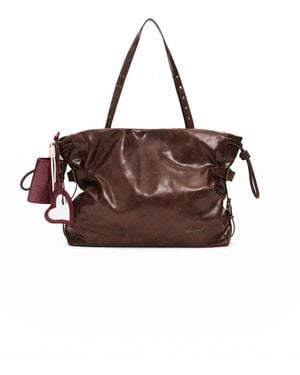 Desigual Large Shopping Bag, Polyurethane - Brown