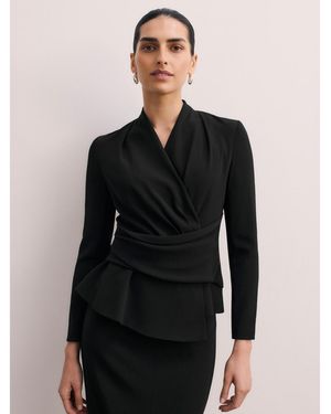 The Fold Belleville Clever Crepe Top - Black