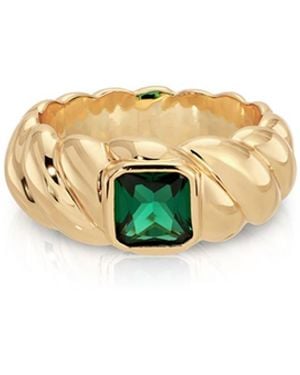 Ettika Plated Twisted Ring - Metallic