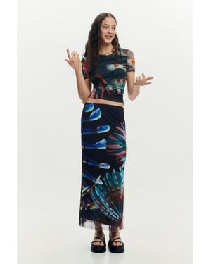 Desigual Skirt Designed By Mr. Christian Lacroix - Blue