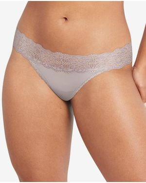 Maidenform Sexy Must Have Sheer Lace Thong Underwear Dmeslt - Gray