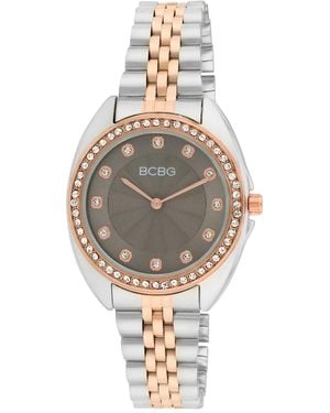 BCBGMAXAZRIA Quartz Round Two-tone Stainless-steel Watch 34mm - Metallic