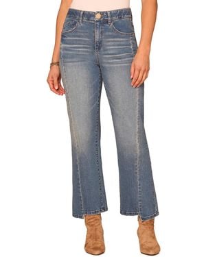 Democracy Petite Ab Solution Skyrise High-waisted Bootcut Jeans - Blue