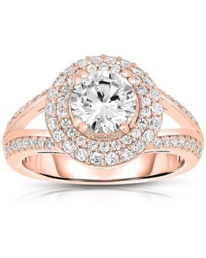 Genevive Jewelry Stunning Sterling Silver 18k Rose Gold Plated - Pink