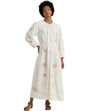 Chinti & Parker Chinti And Parker Sienna Linen-blend Broderie Dress - White