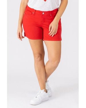 Slink Jeans Plus Size Color Shorts - Red