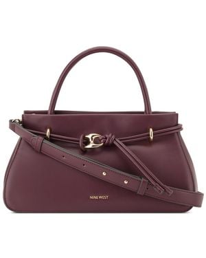 Nine West Alauna Medium Satchel Handbag - Purple