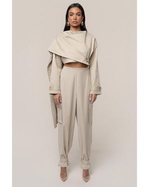 JLUXLABEL Next Level Cape Jacket - Natural