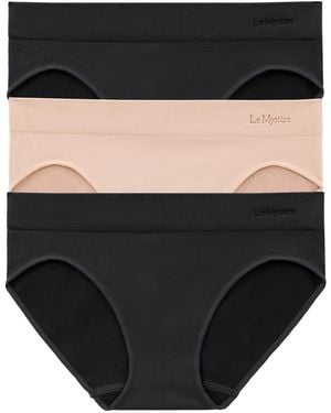 Le Mystere Seamless Comfort Bikini Briefs - Black