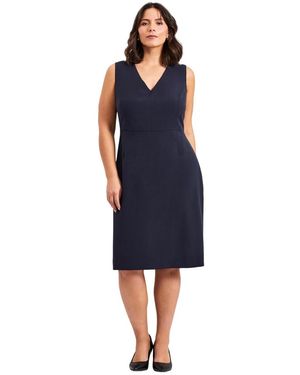 Avenue Plus Size Cool Hand Sleeveless Dress - Blue