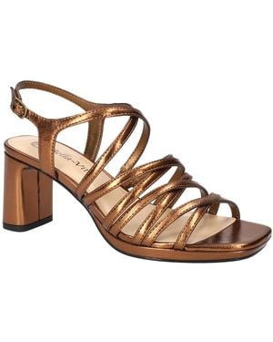 Bella Vita Damsel Square Toe Heeled Sandals - Brown