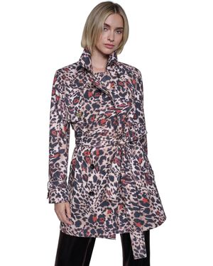 Sonia Rykiel Leopard-print Double-breasted Trench Coat - Purple