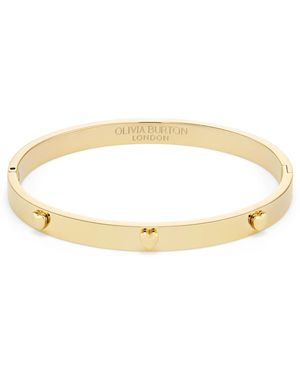 Olivia Burton Mini Heart Tone Stainless Bangle Bracelet - Metallic