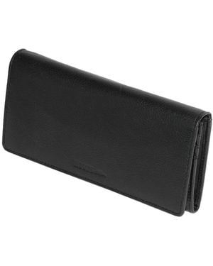 ROOTS Ladies Leather Expander Clutch Wallet - Black