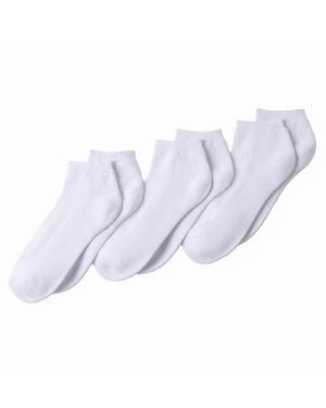 Lands' End 3-pack Soft Viscose Half Cushion Quarter Socks - Blue