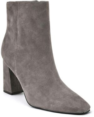 Nine West Reraye Flared Block Heel Ankle Booties - Gray