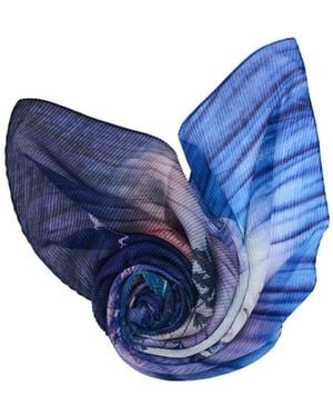 Desigual Printed Flower Scarf - Blue