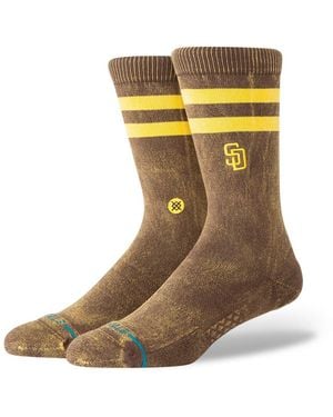 Stance And San Diego Padres Rotation Crew Socks - Metallic