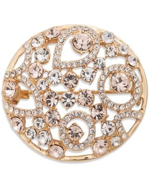 Givenchy Cubic Zirconia Crystal Cluster Boxed Pin - Metallic
