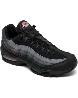 Nike Air Max 95 Big Bubble Lifestyle Sneakers From Finish Line - Black