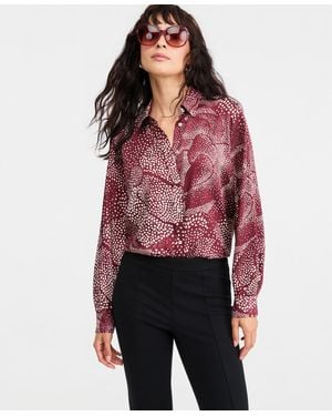 Marella Emmspiga Printed Twill Shirt - Red