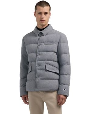 Pajar Roman Dressy Quilted Wool Jacket - Gray